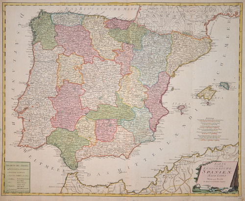Karte von dem Königreiche Spanien. Nach Lopez