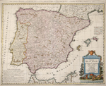 Regnorum Hispaniae et Portugalliae. Tabula generalis ad statum hodiernum in suas Provincias divisa per D.T. Lopez…