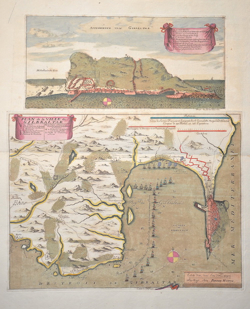 Aftekening van Gibraltar. / Plan de la Ville de Gilbraltar