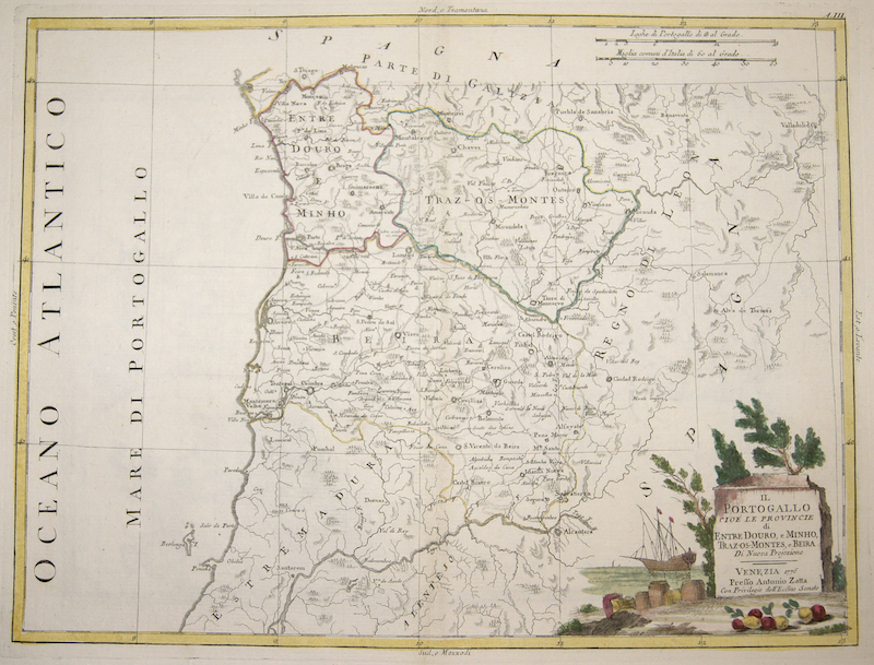 Il Portogallo cioè le Provincie di Entre Douro, e Minho, Traz-Os-Montes, e Beira.