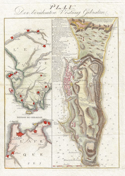 Plan Der berühmten Vestung Gibraltar.