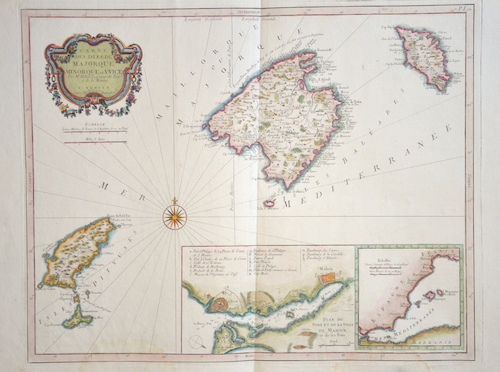 Carte des Isles de Majorque, Monorque, et Yvice