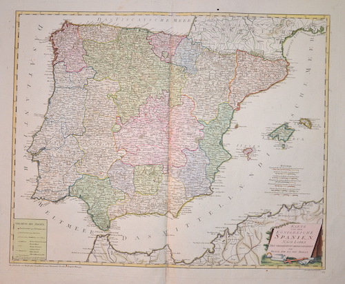 Karte von dem Königreiche Spanien nach Lopez