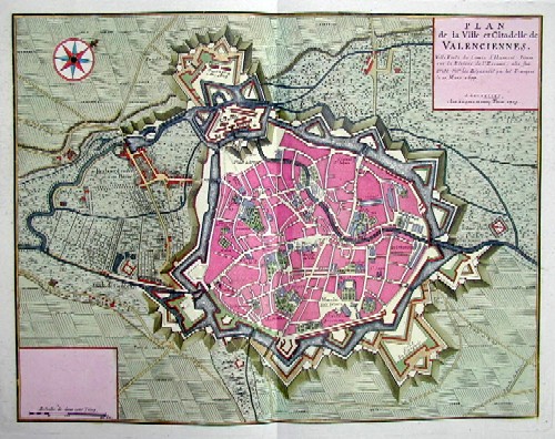 Plan de la ville et Citadelle de Valenciennes