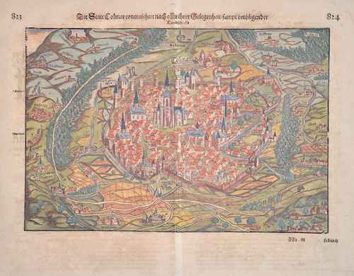 Die Statt Colmar cotrafehtet nach aller ihrer Gelegenheit/sampt umbligender Landschafft