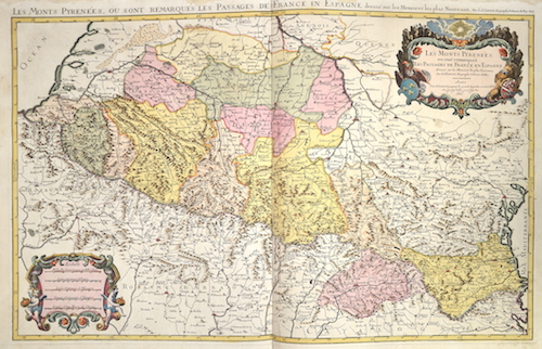 Les Monts Pyrenées.  Ou sont remarques les Passages de France et Espagne