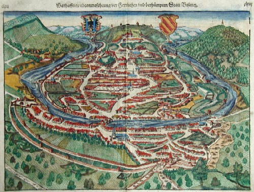 Warhafftige abcontrafehtung der Herzlichen und berhümpten Statt Bisantz