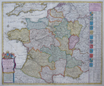 Carte nouvelle du Royaume de France divisé en toutes ses Provinces et ses acquisitions