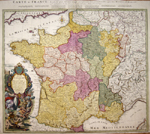 Regni Galliae seu Franciae et Navarrae tabula geographica…../ Carte de France dressé par Guilaume de L´Isle……