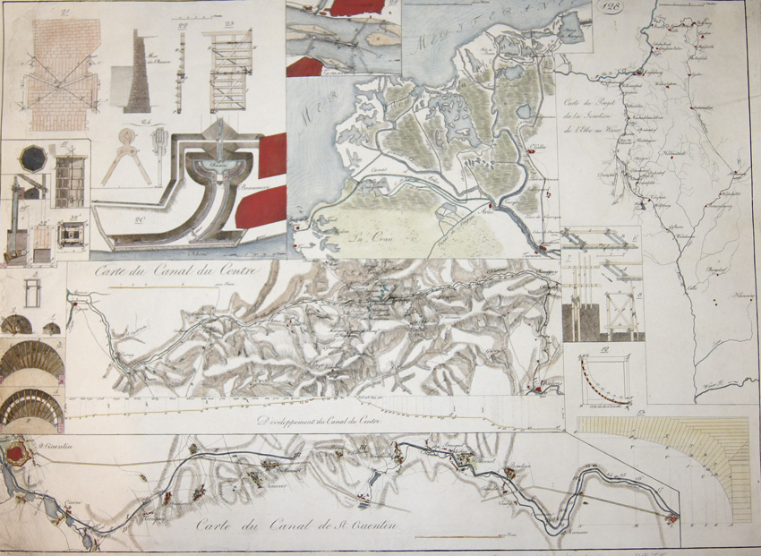 Carte du Canal de St. Quentin. / Carte du Canal du Centre.