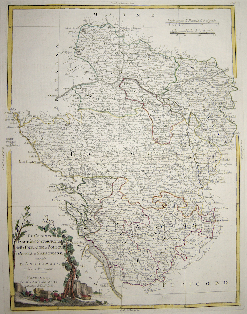 Li Governi d’Angió, del Saumurois, della Touraine, e Poitou, d’Aunis, e Saintonge, con quello d’Angoumois.