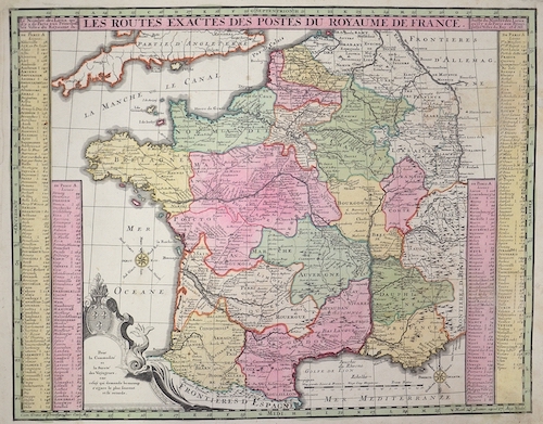Les Routes exactes des Postes du Royaume de France.