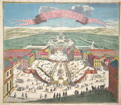 Versailles Chateau de plaisance le plus delicieux et plus../ Versailles das anmuthig u prächtigste Lust-Schloß in Isle de France, von Kön. Ludwig XIV