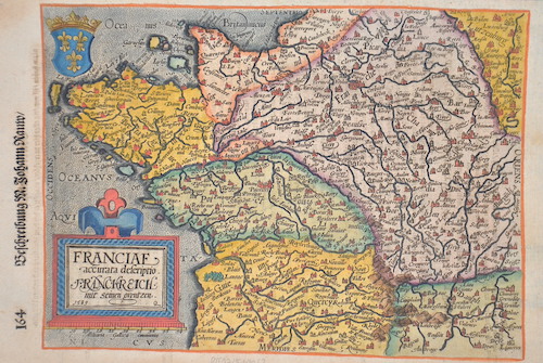 Franciae accurata descriptio. Franckreich mit seinen grentzen. 1589