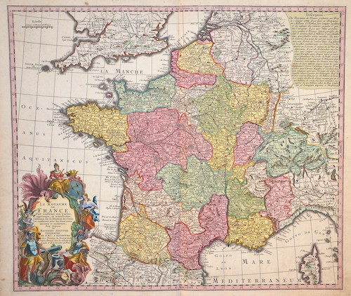 Le Royaume de France Fait conforme aux Cartes, imprimees, et manuscrittes,..