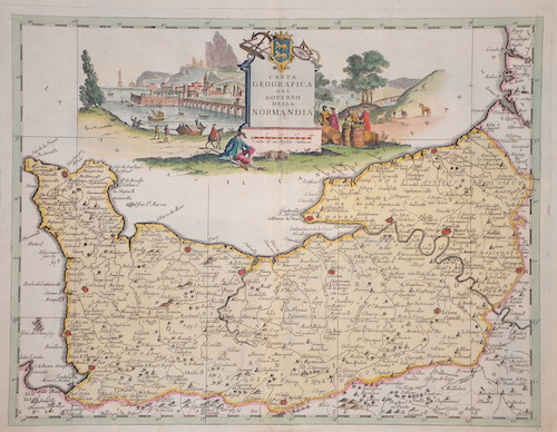 Carta Geografica del Gouverno della Normandia