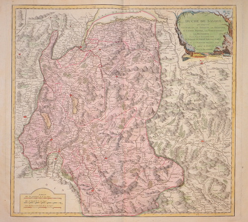 Duche de Savoye qui comprend le Chablais, le Fossigny, le Genevois, la Savoye Propre, la Tarentaise et la Maurienne,..