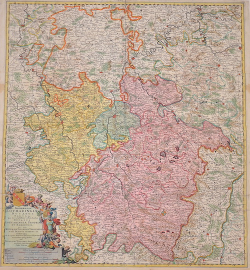 Generalis Lotharingiae Ducatus Tabula, qua accuratissime often duntur Ducatus Lotharingiae Propriae et Barrensis, nec non Metensis, Tullensis,..