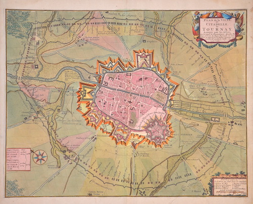 Plan de la Ville et Citadelle, de Tournay, Assiegee par les Allies,..