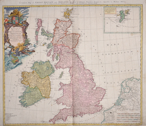 A general map of Great Britain and Ireland with part of Holland Flandres, France……