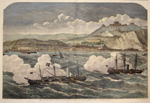 The volunteer review at Dover:  View of Dover from the sea – The naval squadron attacking the forts.