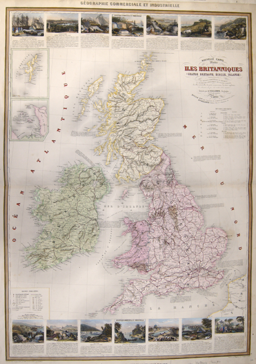 Nouvelle Carte Illustree  des Iles Britanniques