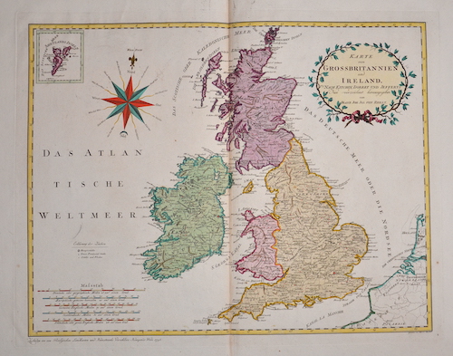 Karte von Grossbritannien und Ireland