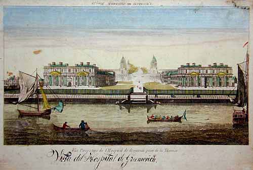 Vue perspective de l’Hospital de Greenwich…