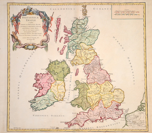 Britannicae, Insulae in quibus Albion seu Britannia Major, et Ivernia seu Britannia Minor juxta Ptolemaei mentem divisae,