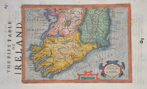 The fift table of Ireland. / Hiberniae v. Tabula.