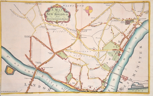 A Map of the New Roads a. c. from Westminster Bridge