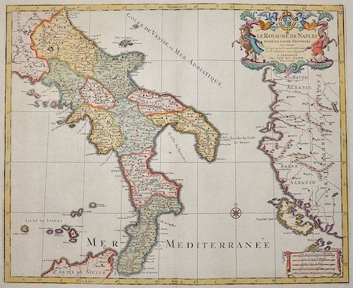 Le Royaume de Naples divisé en douze provinces.