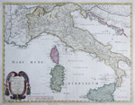 Italia antiqua cum Itineribus antiquis. Cum Insulis Sicilia, Sardinia & Corsica