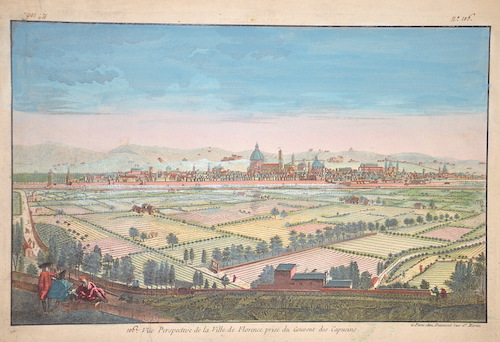 Vue Perspective de la Ville de Florece prise du Couvent des Capucins.