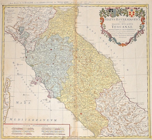 Status Ecclesiastici nec non Magni ducatus Toscanae nova Tabula Geographica..