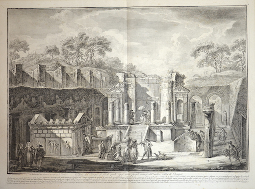 Veduta del Tempio d’Iside quale oggi esiste fragli avanzi dell’antica Gittá di Pompei.