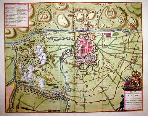 Plan von de Veldslag by Turin…