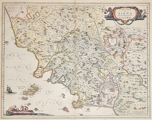 Territorio di Siena con il Ducato di Castro