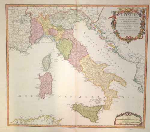 L’Italie qui comprend les Etats de Piemont, les Duches de Milan, de Parme, de Modene, de Mantoue..