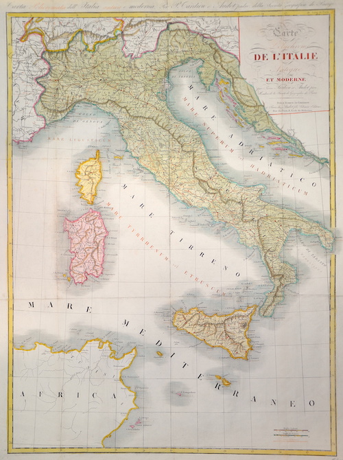 Carte Polychrome de L’Italie Antique et moderne