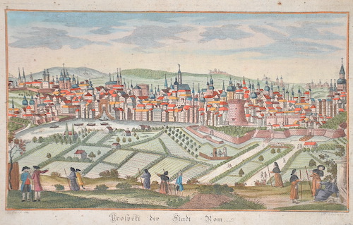 Prospekt der Stadt Rom.