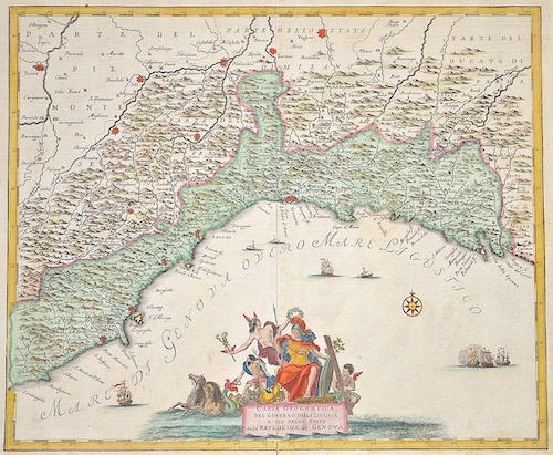 Carta geographica dell Governo della Liguria o sia dello stato della Republica di Genova
