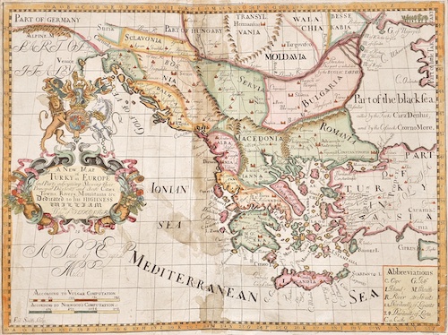 A New Map of Antient Greece, Thrace, Moesia, Illyricum, and the Isles adjoyning …