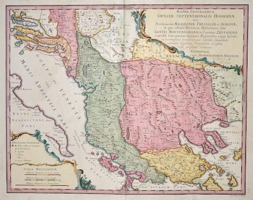 Mappa Geographica Graeciae Septentrionalis Hodiernae sive Provinciarum Macedoniae, Thessaliae et Albaniae