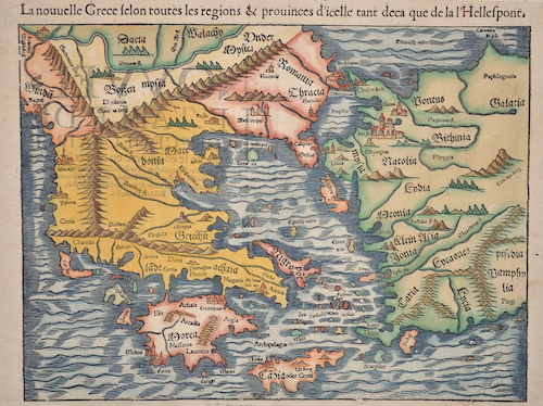 La nouuelle Grece selon toutes les regions & prouinces d’icelle tant deca que de la l’Hellespont.