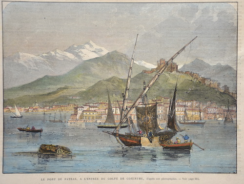 Le Port de Patras, a l’entree du Golfe de Corinthe,