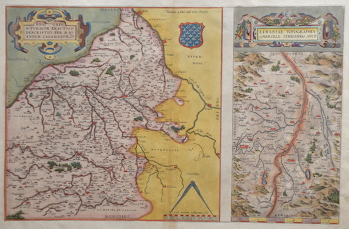 Regionis, Biturigum exactiss: descriptio per d. 10 annem calamaeum. / Limaniae Topographia, Gabriele symeoneo auct.