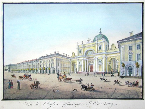 Vue de l´église Catholique, à St. Petersbourg