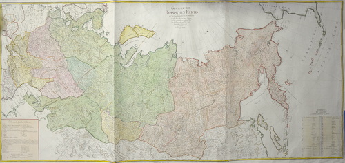 Generalkarte des Grossrussichen Grossreichs mit der Eintheilung in die neu errichteten Statthalterschaften und Kreise …