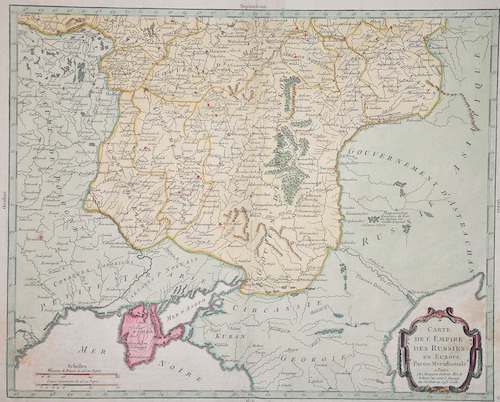 Carte de l´Empire des Russies en Europe partie meridionale